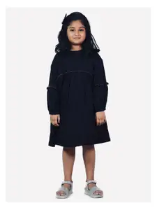 BAESD Girls Cotton Long Sleeves A-line Dress