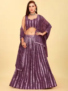 CHANSI Embellished Sequinned Ready to Wear Lehenga & Blouse With Dupatta