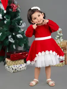 BAESD Girls Round Neck A Line Dress