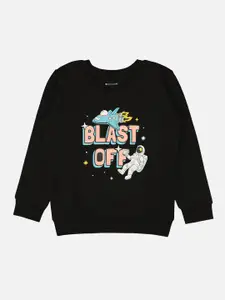 Bodycare Kids Infant Boys Typography Printed Fleece Sweatshirt