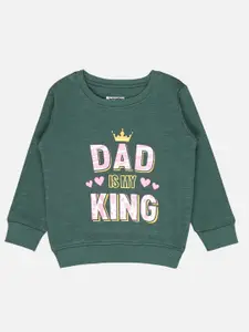 Bodycare Kids Girls Typography Printed Fleece Pullover