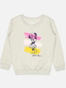 Bodycare Kids Girls Minnie & Friends Printed Round Neck Fleece Pullover