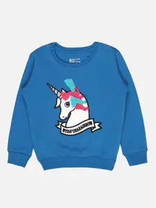 Bodycare Kids Girls Unicorn Printed Fleece Pullover