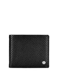 Eske Men Textured Leather Two Fold Wallet