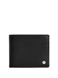 Eske Men Textured Leather RFID Two Fold Wallet