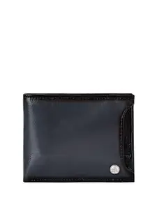 Eske Men Textured Leather Two Fold Wallet