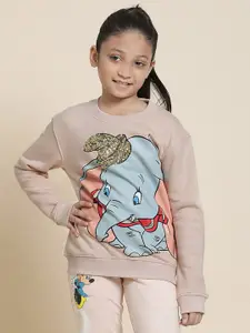 Kids Ville Girls Dumbo Printed Pullover Sweatshirt