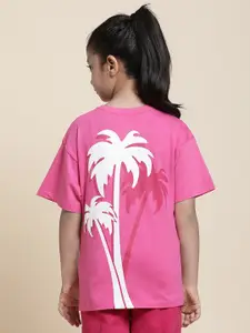 Kids Ville Girls Barbie Printed Pure Cotton Relaxed Fit Tshirt