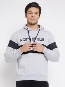 98 Degree North Typography Embroidered Hooded Fleece Pullover