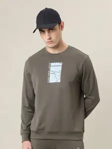 Technosport Typography Printed Antimicrobial Long Sleeves Pullover