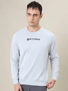 Technosport Typography Printed Lightweight Antimicrobial Sweatshirt