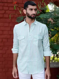 Tistabene New Striped Spread Collar Cotton Casual Shirt