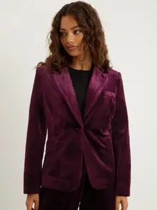 DOROTHY PERKINS Petite Velvet Single Breasted Blazer
