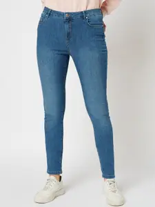 ONLY Women Skinny Fit High-Rise Clean Look Light Fade Stretchable Jeans