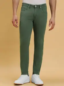 FOREVER 21 Men Green Mid Rise Skinny Fit Clean Look Cotton Jeans