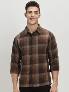 FOREVER 21 Tartan Checked Pure Cotton Casual Shirt