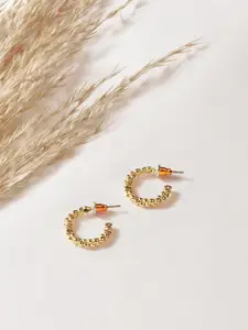 Accessorize Gold-Plated Circular Half Hoop Earrings