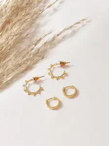 Accessorize Set Of 2 Gold-Plated Circular Hoop Earrings