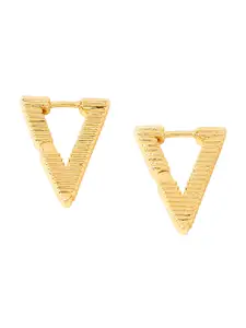 Accessorize 14K Gold-plated Triangle Hoop Earrings