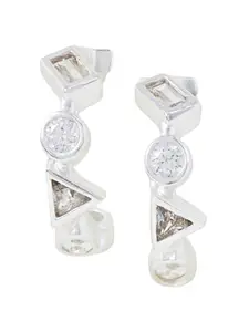 Accessorize London Women Sterling Silver Plated Cluster Hoops Earrings