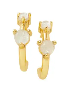 Accessorize 14K Gold-plated Faux Opal Chunky Hoops