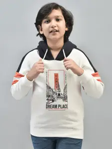 Crimsoune Club Boys Graphic Printed Hooded Sweatshirt