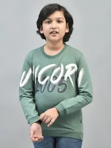 Crimsoune Club Boys Typography Printed Pullover