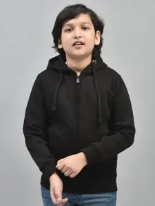 Crimsoune Club Boys Hooded Front Open Sweatshirt