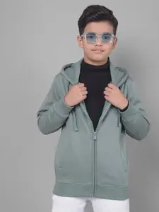 Crimsoune Club Boys Hooded Front-Open Sweatshirt