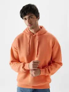 The Souled Store Peach-Coloured Hooded Oversized Sweatshirt