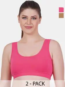Reveira Pack Of 2 Medium Coverage Workout Bra - All Day Comfort