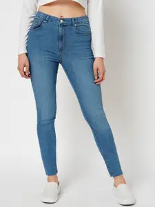 ONLY Women Skinny Fit High-Rise Light Fade Clean Look Stretchable Jeans