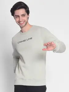 Crimsoune Club Typography Printed Long Sleeves Pullover Sweatshirt