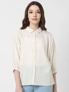 Van Heusen Woman Vertical Stripes Casual Shirt