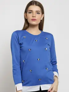 BAESD Embellished Fleece Sweatshirt