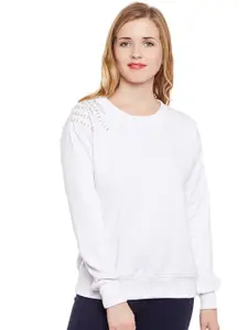 BAESD Round Neck Fleece Pullover Sweatshirt