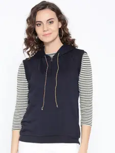 BAESD Hooded Fleece Front Open Sweatshirt