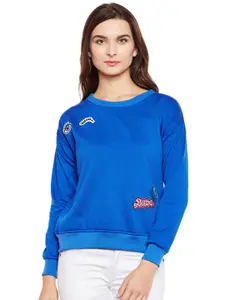 BAESD Round Neck Long Sleeves Fleece Pullover Sweatshirt