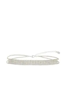 Accessorize Silver-Plated Crystals Necklace
