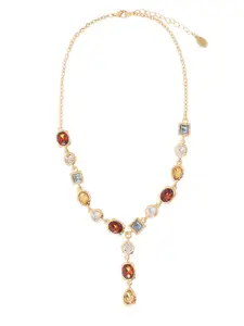 Accessorize Statement Crystal-Studded Y-Chain Necklace