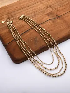 Accessorize Gold-Plated Layered Beaded Necklace