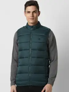 Peter England Casuals Mock Collar Padded Jacket