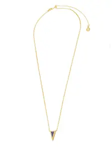Accessorize 14K Gold-Plated Lapis Triangle Pendant Necklace