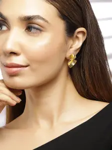 Rubans Voguish Gold-Plated Classic Stud Earrings