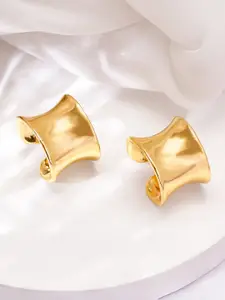 Rubans Voguish Gold-Plated Classic Stud Earrings