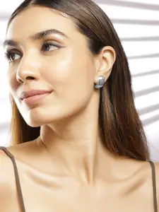 Rubans Voguish Rhodium Plated Studs Earrings