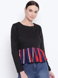 BAESD Striped Fleece Pullover Sweatshirt