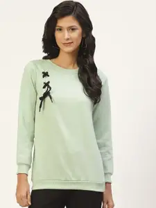 BAESD Round Neck Pullover Fleece Sweatshirt