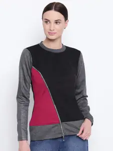 BAESD Colourblocked Round Neck Sweatshirt