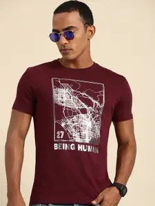 Being Human Graphic Printed Pure Cotton Casual T-shirt